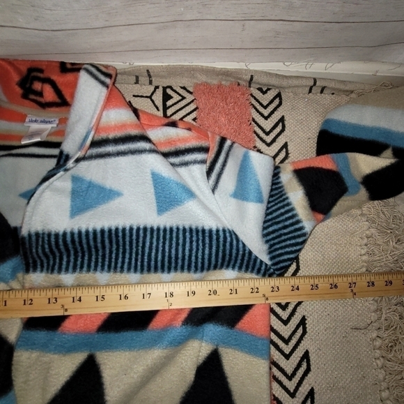 VICKI WAYNE SOUTHWEST FLEECE CARDIGAN JACKET, SZ LARGE PETITE - Picture 12 of 14